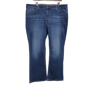 Lee Regular Fit Bootcut Mid Rise Dark Wash Denim‎ Jeans Womens Size 20 Petite